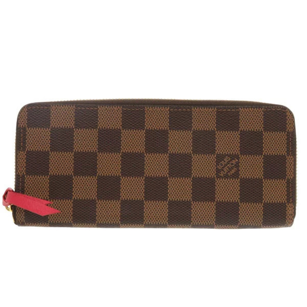 Louis Vuitton Damier Portefeuille Clemence Canvas Brown Long Wallet LV